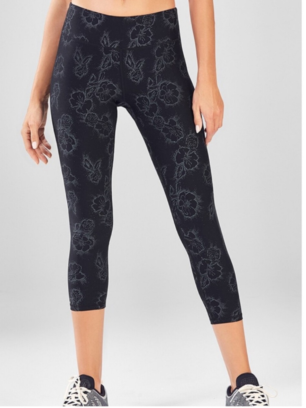 Fabletics Black Floral Print Leggings
